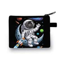 New Arrival Personalized Wallet, Cute Cartoon Astronaut & Football Printed Wallet, Suitable For Men, Women, Students, Children - Multicolor - View 10