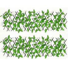 2M Artificial Hedge Roll Fake Ivy Leaf Privacy Fence Garden Screening Wall Decor - White Orchid - View 3