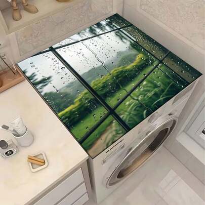 1 miếng lót đa năng cho máy giặt - Chống trầy xước, thấm hút ẩm, bền bỉ, bảo vệ máy giặt và tủ lạnh, thích hợp cho phòng giặt, mặt bàn bếp, máy rửa chén, bề mặt dễ lau chùi, vừa vặn với máy giặt, thiết kế trang trí nhà hiện đại, ngăn ngừa trầy xước và tràn đổ.