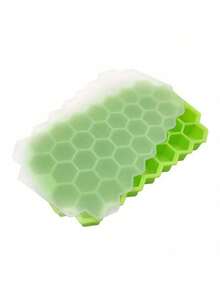 Khay hình tổ ong bằng silicon có nắp đậy, khuôn làm đá tại nhà - Nhiều màu - Xem 3