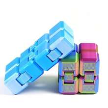 4Pcs Gradient Color 3D Printed Infinity Cube, Stress Relief Fidget Toy, Desk Decompression Decor, Creative Birthday Christmas Gift - Multicolor - View 6