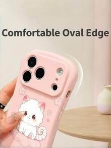 可愛貓咪櫻花粉手機殼，適用於 iPhone 17 Pro Max 16 Pro 15 14 13 12 11，日系可愛卡通雲朵小貓軟殼，櫻花美學風格，適合女孩與女性 - 粉色 - 查看 7