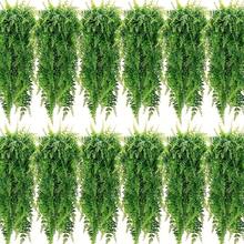 人造垂吊蕨类植物 - 逼真的蕨类藤蔓，适用于婚礼装饰、生日派对、花园活动、室内外使用 - 高品质，无需用电，户外绿植 | 装饰藤蔓 | 耐用绿植，婚礼装饰，新娘，背景幕布，道具，花环，桌面摆件，桌花，蜡烛花环，宴会，约会，派对 - 綠色 - 查看 13