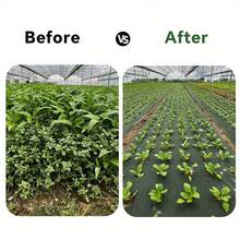 Double couche perforée Anti-tissu | Vert et noir respirant Anti-engorgement Tissu de jardinage | Rétention d'humidité Anti-, Comprend 5 clous de sol, Convient pour les lits de fraises/potagers/vergers/jardins de fleurs - Y - Voir 9