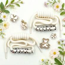 2026 New Fashion Hollow Shoes Accessories, Cute Cartoon Bear Shoe Clips Set/Sold Only As Shoe Accessories, Shoes Not Included - Multicolor - View 2