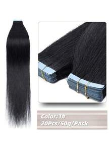 20P/50g Tóc nối dạng băng dính, tóc thật Remy, nối tóc liền mạch, chất lượng cao, thích hợp cho salon, cấy tóc tự nhiên, dài 12-24 inch. - S1 - Xem 16