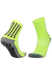 Sports Outdoor 1 Pair Of  Men's Mid Crew Sport Socks,1 Pair Of Mid Length Sports Socks In Specified Color, Non Slip Shock Absorption Comfy Breathable Athletic Socks For Men's Outdoor Basketball Training, Running Outdoor Activities - 彩色 - 查看 8