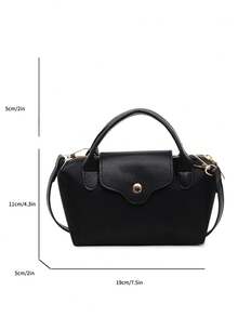2026 New Arrival Fashionable Casual Retro Handbag, Women's Personalized Shoulder Bag, Mini Square Bag, Suitable For All Seasons - Black - View 8
