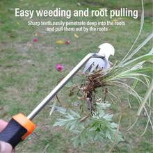 Weeder Puller Tool,Newly Upgraded Garden Weeder Stainless Steel Hand Weeder Tool,Multi-Purpose 5 Teeth Weeder Remover Tool Weeding Tools For Gardening (Rubber Handle) - Rubber Handle - View 6