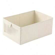 1/2pcs Fabric Transparent Window Linen Storage Box, Closet Organizer - Beige - View 8