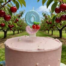 New Cherry Fruit Number Candles 0-9 For Birthday Party Cake Decoration, Suitable For Birthday Parties, Holiday Parties, Ceremonies, Graduation Season, Party Decor Signs - Dusty Blue - View 18