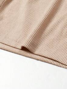 New Summer Men's Outdoor Casual Corduroy Shorts, Solid Color Versatile Beach Style Bermuda Shorts - Apricot - View 6