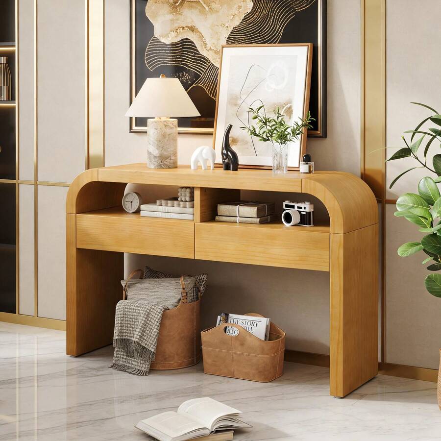 Sofa & Console Tables - Natural + MDF - View 1