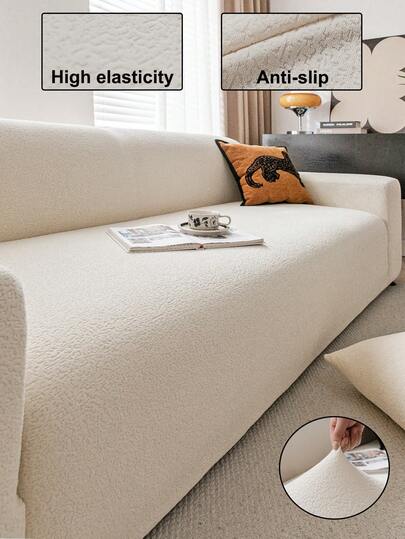 1 tấm bọc ghế sofa nhung mềm mại, co giãn, thân thiện với thú cưng, chống trượt, bền, có thể giặt máy, không phai màu, trang trí ngày lễ giúp tăng thêm không khí ấm cúng, bảo vệ ghế sofa, phù hợp với ghế sofa 1/2/3/4 chỗ ngồi, kèm theo miếng dán chống trượt.