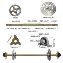 ZhdnBhnos Upgraded 740mm Go Kart Live Rear Axle Complete Kit With Brake Assembly And T8F Chain Sprocket For DIY Or Quad Trike Golf Carts - Biến thể,2 - Xem 3