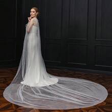 1 buc Șal cu perle, cu talie lungă, modă romantică retro luxoasă, pelerină șal de 300 cm, vară, plajă, nuntă, elegantă, petrecere - Multicolor - Vizualizare 7