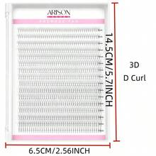 ARISON 16排 3D/6D/10D C/D卷度 MIX8-15mm 预制扇形假睫毛 高品质PBT标签 猫眼妆睫毛嫁接用品 - 查看 10