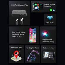 2 en 1 Adaptador Inalámbrico Car Play, Android Auto Converter - A - Ver 3