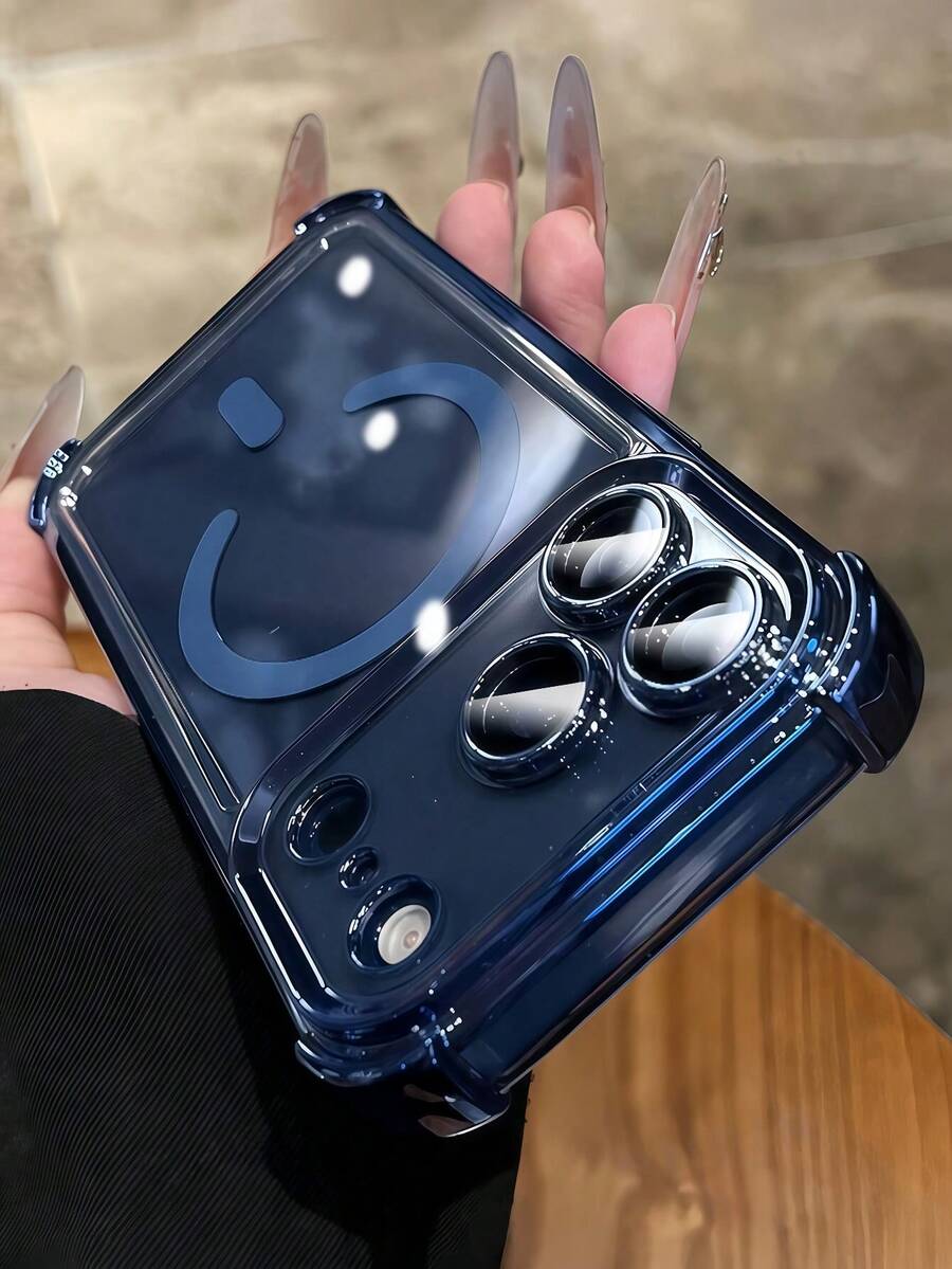 Magnetic Luxury Shockproof Phone Case, Supports Magnetic Wireless Charging, Compatible With 17 Pro Max, 17 Pro, 17, 16, 15, 14, 13 Pro Max, Provides Full-Coverage Back Protection - Far Peak Blue - View 1