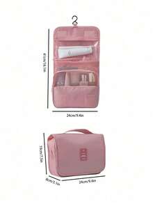 1 pieza Bolsa de maquillaje portátil multifuncional para viajes, bolsa de almacenamiento de cosméticos de varias capas, organizador colgante impermeable de artículos de tocador, bolso de gran capacidad, adecuado para artículos de tocador, bolígrafos, pinceles de sombra de ojos, toallas sanitarias, lápiz labial, lápices de maquillaje, brillo de labios, cuidado de la piel, electrónicos, gran regalo para madres, amigos, maestros, regalo perfecto para vacaciones - Multicolor - Ver 11