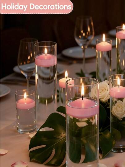 150/100/80/50/30/20/10/1件套香氛漂浮蜡烛，适用于酒店装饰、漂浮蜡、茶蜡、婚礼浪漫蜡烛、圆桌中心装饰蜡烛