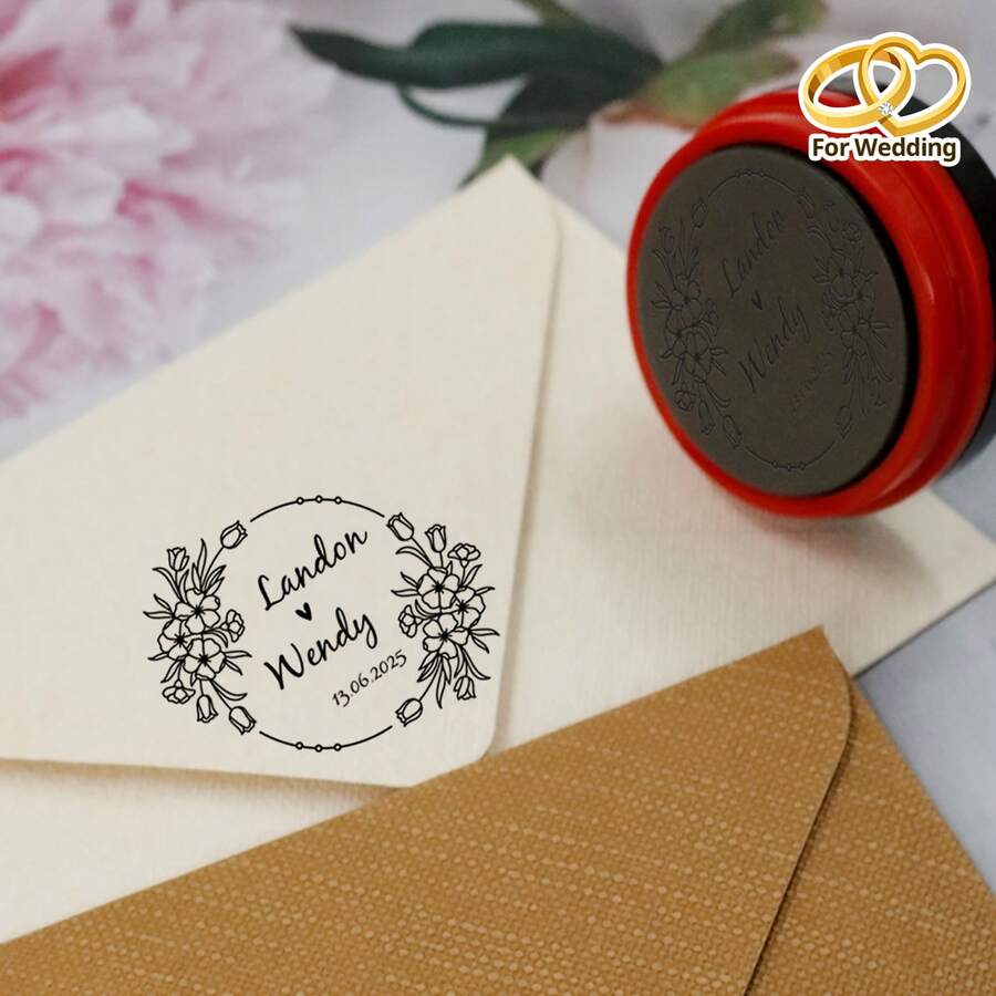 Con dấu tròn cảm biến ánh sáng dùng cho đám cưới - Con dấu tùy chỉnh, Con dấu đám cưới, Con dấu tên cá nhân hóa, Con dấu địa chỉ tùy chỉnh, Con dấu chữ ký tùy chỉnh, Con dấu cá nhân hóa cho doanh nghiệp, Quà tặng sinh nhật, Cô dâu chú rể, Phong bì, Tiệc tùng - Nhiều màu - Xem 1