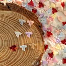 100pcs/300pcs Per Bag Cute Multicolor Solid Color Mini Resin Bows, 6 Colors 6 Shapes Small Bows, Suitable For Phone Cases, Scrapbooking, Jewelry Making And Nail Art Decoration! Nails Nail Charms - Multicolor - View 12