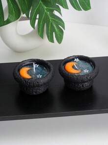 1 Stück, schwarze Gips-Galaxie-Kerze, duftende Kerzen-Dekoration, Gelee-Wachs-Material, geeignet für Hochzeiten, Feste, Kerzenlicht-Abendessen, romantische Abendessen usw., auch geeignet für Hochzeitsdekoration, Geburtstagsfeiern, Heimdekoration, Schlafzimmerdekoration. Personalisierte Kerzen sind die beste Wahl als Geschenk für Liebste, Geburtstagsgeschenke und Geschenke für Damen. - Galaxy Gips Duftkerzen - Übersicht 12