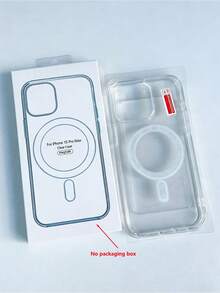 适用于苹果17/16/15/14/13/12/11英寸机型的磁吸式手机壳，兼容MagSafe，防震边框，防刮透明背板 - 無色 - 查看 5