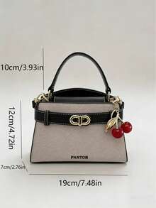 Fashionable Versatile Contrast Color Casual Tote Bag For Women - Black - View 4