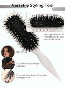 Hair brushes-EU+UK 2026新款卷发造型梳，男女皆宜，可用于打造各种卷发造型 - 彩色 - 查看 5