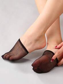5 pares de calcetines invisibles de verano, de corte bajo y antideslizantes, adecuados para tacones altos - Multicolor - Ver 3