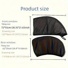 Set de 4 piezas Parasol y red antimosquitos para coche, protección de malla transpirable para ventanas delanteras y traseras, fácil instalación, parasol para coche, red antiinsectos, parasol, cortina de tienda de campaña, apto para coche y camping, parasol de ventana de coche, red antimosquitos para coche, red antimosquitos de ventana de coche, red antiinsectos y de privacidad para coche, parasol de ventana de coche, aislamiento térmico y protección solar - multicolor - Ver 8