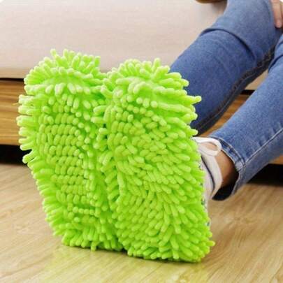 6pcs Reusable Slouchy Mop Shoe Covers - Floor Dust Cleaning Slippers, Easy Floor Cleaning, Soft Foot Covers, Multifunctional Detachable Mop Head Shoe Covers, Suitable For Living Room, Bedroom, Kitchen And Bathroom