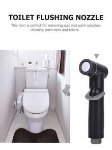 1个黑色机身清洁喷雾器增压喷枪水龙头冲洗家用马桶冲水枪马桶清洁喷枪 - 黑色 - 查看 6