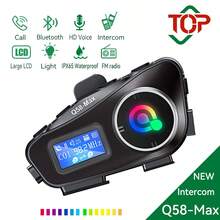 KZ Q58 Max 藍牙 5.3 摩托車頭盔無線耳機 RGB 彩燈免手持通話手機套件 IP65 防水 MP3 音樂播放器喇叭 - 黑色 - 查看 3