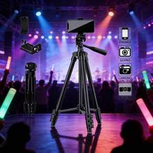 Portable Aluminum Alloy Extendable Tripod - Universal Smartphone And DSLR Camera Stand, Suitable For Outdoor Photography, Selfie, Live Streaming - A - View 2