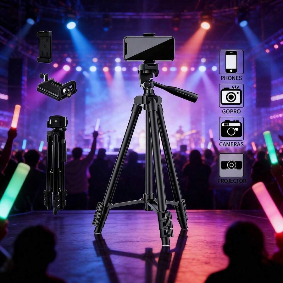 Portable Aluminum Alloy Extendable Tripod - Universal Smartphone And DSLR Camera Stand, Suitable For Outdoor Photography, Selfie, Live Streaming