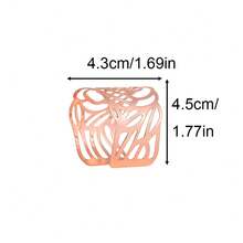 6/10pcs Elegant Metallic Rose Napkin Rings, Suitable For Wedding Decor, Friends Gathering, Romantic Holiday Party, Gift And Beautiful Tabletop Decoration - Multicolor - View 11