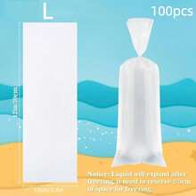 100pcs Ice Pop Plastic Bags, Ice Pop Bags, Can DIY Crushed Ice Pops, Made Of PE , Allowing You To Make Ice Cubes, Yogurt Ice Cream Mold Bags More Safely - Clear - View 17