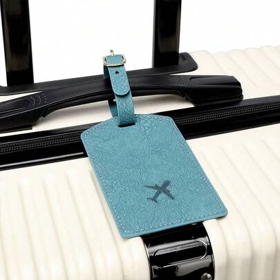  1 PIEZA CHARM INFINITE Etiqueta de equipaje de cuero PU antiperidida, protector de privacidad para maletas y bolsas de viaje para hombres y mujeres, accesorios de viaje