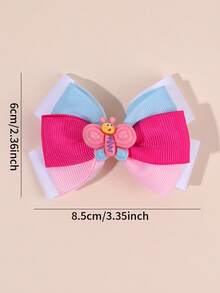 2 chiếc nơ cài tóc hình bướm hoạt hình cho nữ, nơ ruy băng grosgrain nhiều màu sắc, kẹp cá sấu, kẹp tóc hình động vật dễ thương, kẹp tóc hàng ngày, phụ kiện tóc cho nữ, mùa hè, kỳ nghỉ, du lịch. - Nhiều màu - Xem 7