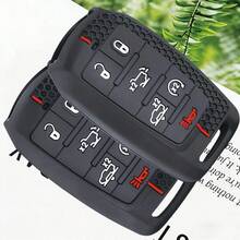 Funda de silicona suave y premium para la llave del coche para Dodge RAM1500 RAM2500 TRX RAM 1500, funda protectora de silicona para la llave 2021 2020 - negro - Ver 3