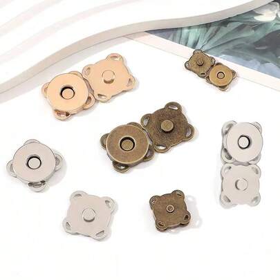 40pcs/20pcs 14mm Magnetic Sewing Snap Buttons, Suitable For Handbags, Clothing Sewing Crafts, Plum Blossom Buttons, Very Suitable For Use. Handbag Making, Decorative Buttons, Floral Design, Buttons, Clothing Buttons, Button Closure, Fabric Buttons, Fashion Designer, Tailor