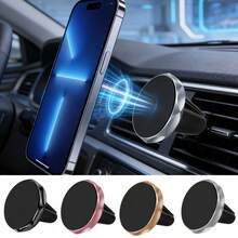 Car Air Vent Magnetic Phone Holder 360 Rotation Stable Mount Strong Magnetic Grip No Shake Hands Free Driving Easy Install Universal - A - View 2