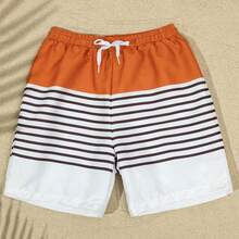 Family Matching Swimsuits Two Piece Bikini Set Ruffles Bathing Suits Mommy And Me Matching Swimwear Father And Son Matching Swim Shorts Men And Boy Swim Trunks Summer Vacation Beachwear - 男生 - 查看 2