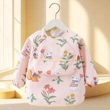 婴儿连帽喂食连衣裙 防水双面婴儿围兜 婴儿喂食围兜 超柔软防水婴儿喂食围裙 - 彩色 - 查看 10