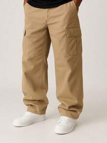 Men's 6-Pocket Cargo Pants Skate Premium Streetwear Modern - Màu be - Xem 1