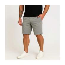 Men's Bermuda Shorts In Twill With Elastane - Sizes 38 To 48 - Black, Beige, White, Green, Blue, Caramel, Gray, Wine Green. Factory Outlet For Men's Black Denim Shorts. - 深灰色 - 查看 1