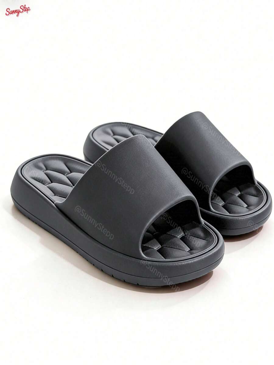 Chanclas Mujer Suaves Cómodas Antideslizantes Ergonómicas para Casa Playa Piscina Uso Diario Verano - Gris - Ver 1